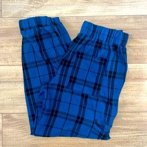Blue Plaid Cargo Pants - size medium